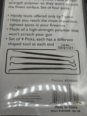 Tipton 4 piece Polymer Gun Cleaning Picks Kit Tools – 549864