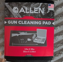 Allen Gun Cleaning Pad 14in x 46in Black Waterproof Absorbent Washable