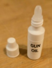 2 Bottles Backup Gun Oil Bottle, 3ML, Perfect Size For Rifle Grip Insert Or Plug