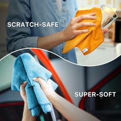 Simple Houseware Microfiber Cleaning Cloth 50 Pack 12 X 12 4 Colors Hc-01A-4