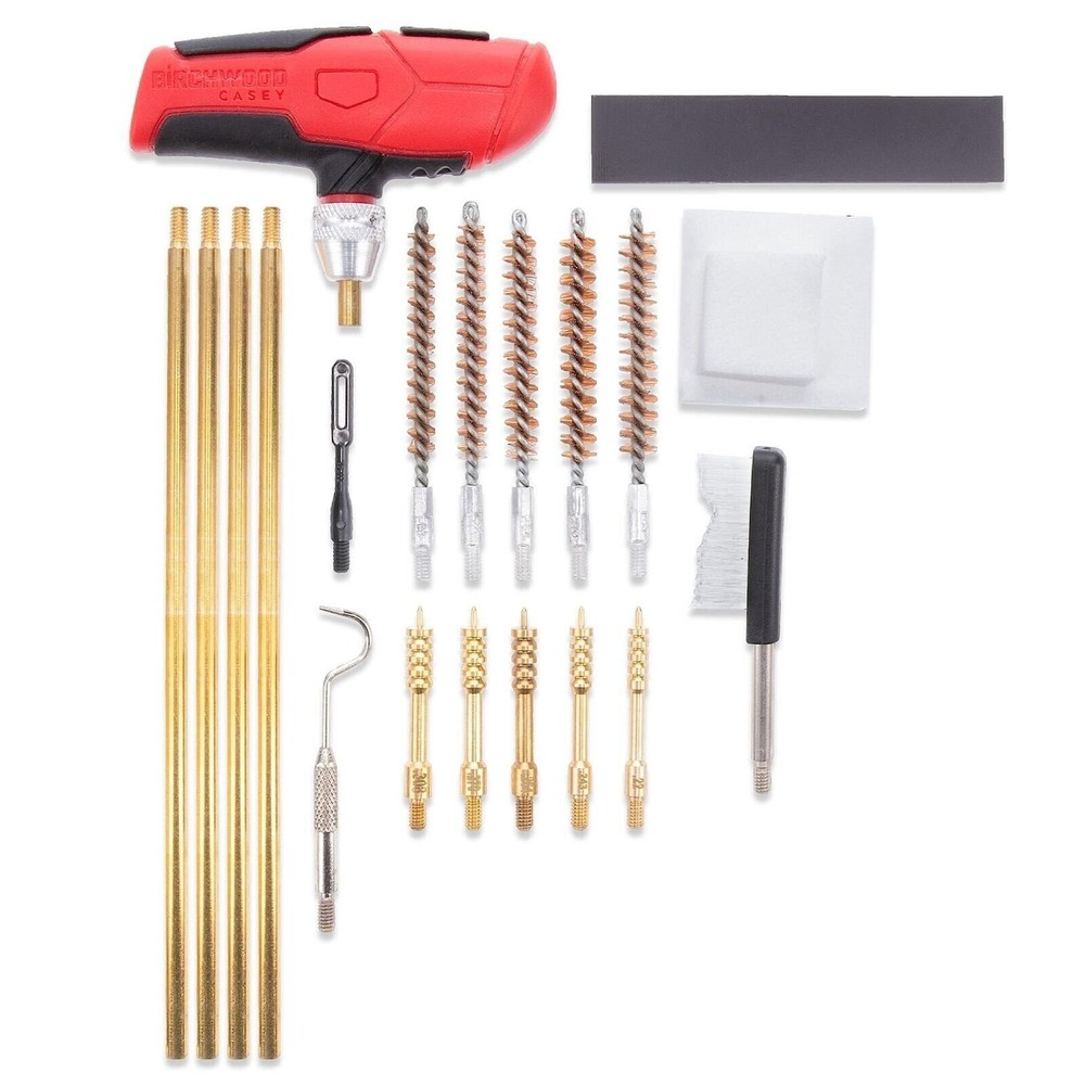 Birchwood Casey Durable Versatile Maintenance Gun Cleaning Kit | Brushes, Jags,