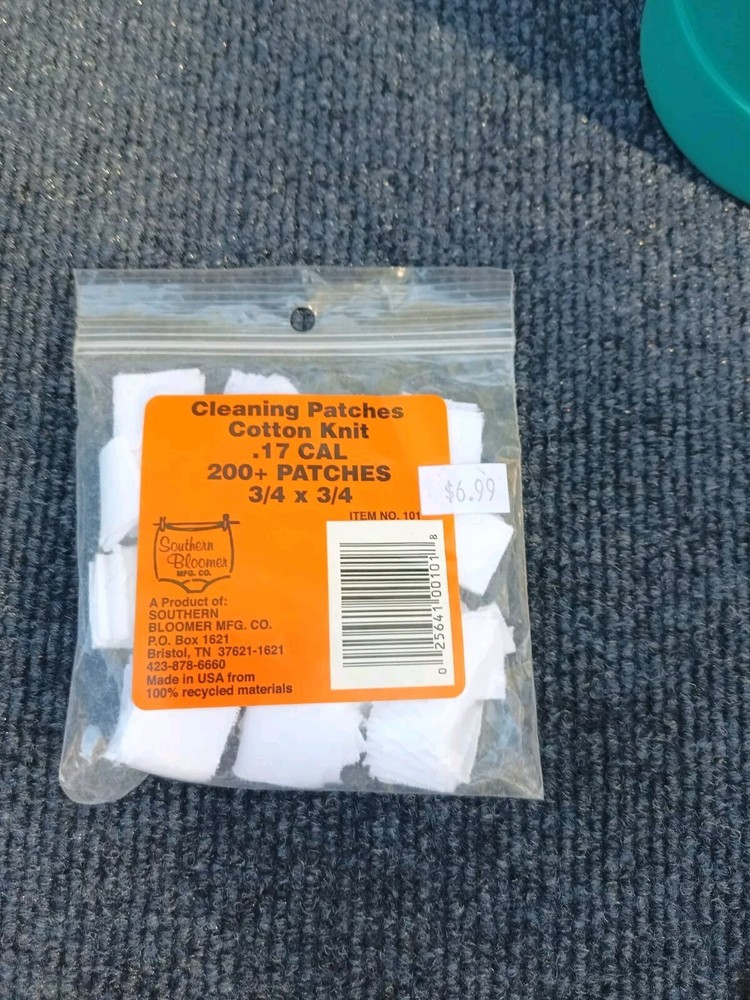Southern Bloomer 101 Gun Cleaning Cotton Patches 17 Cal – 200 Count