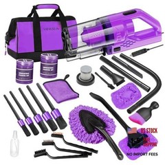 Car Cleaning Kit Car Interior Detailing Kit with High Power 17PCS Purple