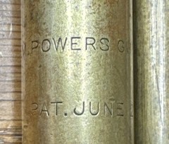 Antique C. M. Powers Brass Gun Cleaner