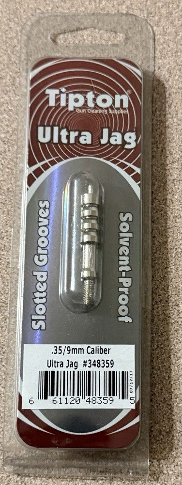 Tipton Ultra Jag .35 / 9mm Caliber Gun Cleaning Jag Solvent-Proof 8-32 #348359