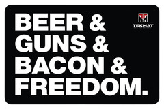 Tekmat Original 11″ x 17″ Beer & Guns & Bacon & Freedom – 1/8″ Thick Oil…