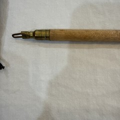 Vintage Gun Cleaning Rod Wood Brass And Metal 3 Piece Copper With Case