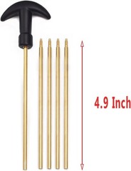 Air Rifle Cleaning Kit .177 .22 Cal Bore Brush Mop Jag Brass Rod Nylon Brushes 3