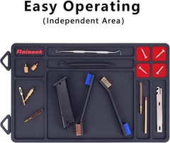 Blue Anti-slip Gun Maintenance Mat, Rubberized Repair Mat 15.9″ x 9.8″