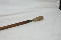 Wood Brass Cleaning Rod Gun Rifle Shotgun Barrel Wadding 3 Piece Wooden Vintage