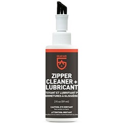 GEAR AID Zipper Cleaner & Lubricant with Zipper Teeth Brush Gear Repair Kit, Cle