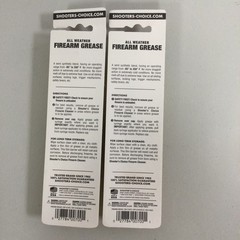 LOT OF 2 Shooter’s Choice Synthetic All-Weather Hi-Tech Gun Grease, 10ml Syringe