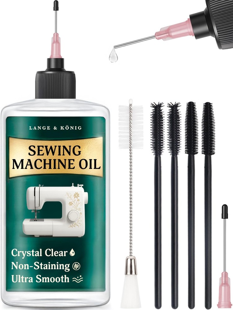 3.4 Oz Sewing Machine Oil Set Including 1″ & 1.5″ Precision Oil Applicators &…