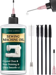 3.4 Oz Sewing Machine Oil Set Including 1″ & 1.5″ Precision Oil Applicators &…