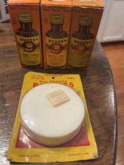 Vintage Hoppe’s No.9 Nitro Powder Solvent Bore Cleaner Bottles w/Box 1/2 Full 3