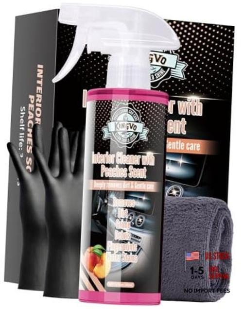 Car Interior Cleaner Spray, Multipurpose Leather Seat Cleaner Upholstery Peach