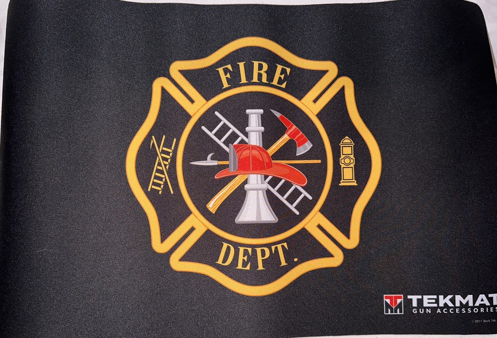 TekMat Cleaning Mat Accessories Workmat Cleaning Station Fire Dept Logo