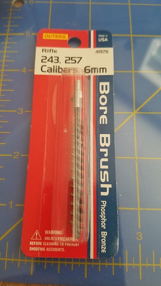 3 lot Outers Rifle 243, 257 Calibers: 6mm Bore Brush Phosphor Bronze