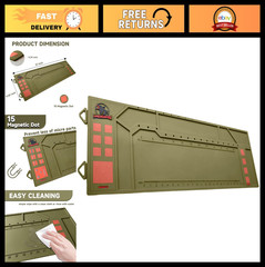 Durable Gun Cleaning Mat with Magnetic Tool Stand for Pistol Maintenance – Gift