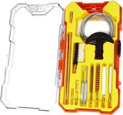 Airgun Cleaning Kit .177 Cal & .22 Cal with Cotton Mop Bronze Brushes Flex Cable