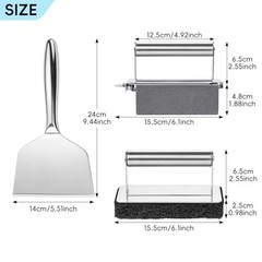 Premium Griddle Cleaning Kit for Blackstone, Flat Top Grill Cleaning Silver..
