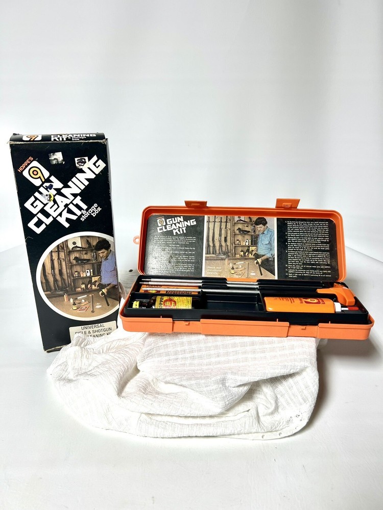 Hoppe’s 9 Universal Rifle Shotgun Blackpower Hand Gun Cleaning Kit storage Box
