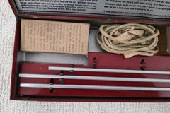Vintage Montgomery Wards Western Field Rifle Cleaning Kit Red Nice Condition!