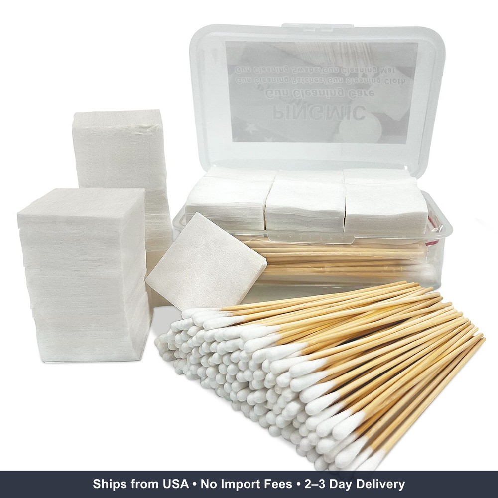 Gun Cleaning Supplies – Gun Cleaning Patches and Long Cotton Swabs Set, 6″ Cotto