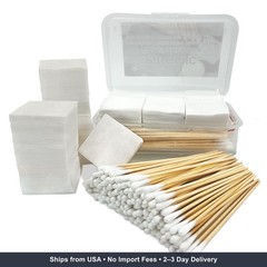 Gun Cleaning Supplies – Gun Cleaning Patches and Long Cotton Swabs Set, 6″ Cotto