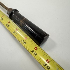 Antique Metal Gun Cleaning Rod 27″ Long Wood Handle Rare Collectible