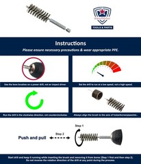 Stainless-Steel Bore Brush [8-Size Set] Wire Brush for Power Drill, Metal Cle…