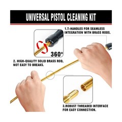 Gun Cleaning Kit Universal Handgun Cleaning Kit 25 in 1 Pistol Cleaning Kit f…