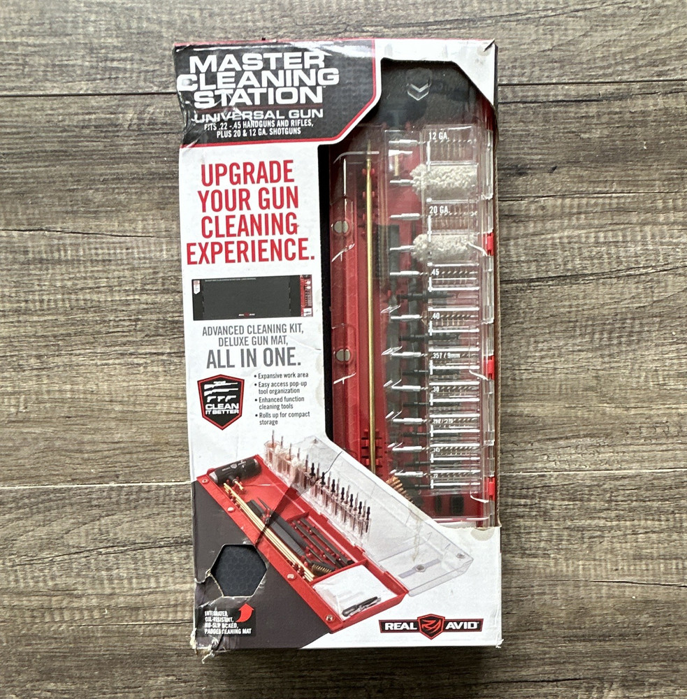 Real Avid Master Cleaning Station Kit .22-.45 12/20ga Deep Cleaning w/ Case