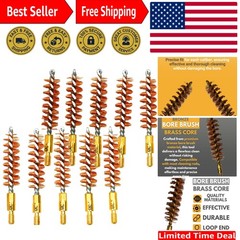 Effortless Cleaning with 38 Cal Bronze Bore Brush Set – 10 High-Quality Brushes