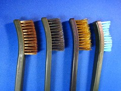 NEW 7″ 10 PC DOUBLE COPPER BRASS STEEL NYLON PLASTIC GUN CLEANING BRUSH SET !!