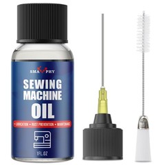Sewing Machine Oil with Oil Applicator and DualEnded Brush, Clear Machine Oil…