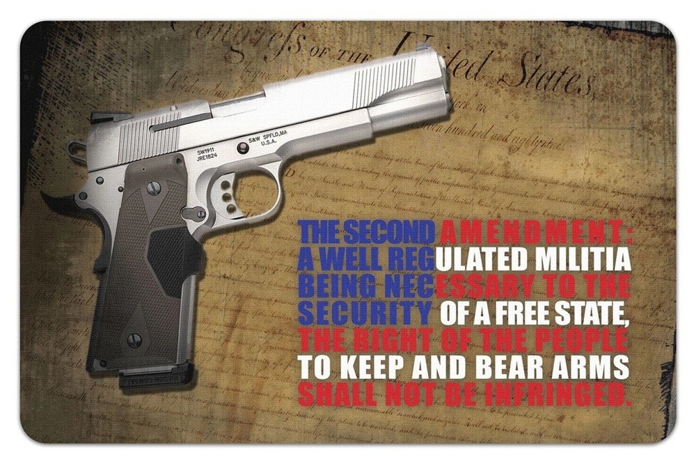 TekMat 2nd Amendment/Right to Carry Arms Pistol Cleaning Mat 17″ x 11″