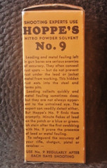 VINTAGE Hoppe’s Nitro Powder Solvent #9 Original (Empty) Bottle and Packaging