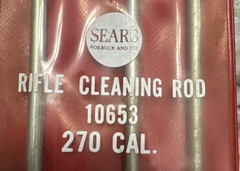 Vintage Sears RIFLE CLEANING ROD # 10653, 270 Cal. Ships Tomorrow