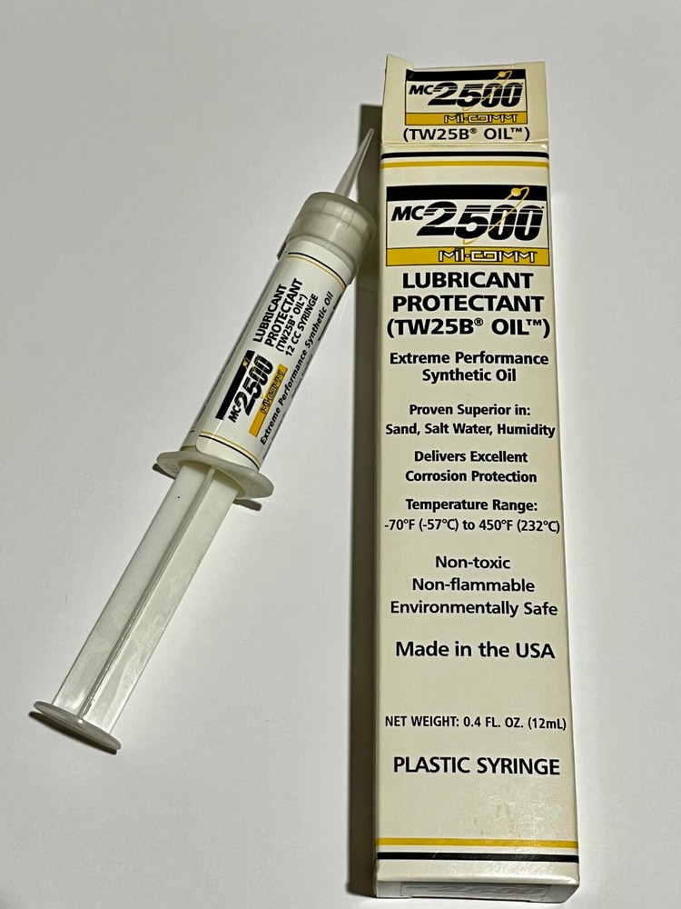 MC2500 0.4 fl oz Syringe Gun Oil and Lubricant Protectant MIL-COMM TW25B Oil