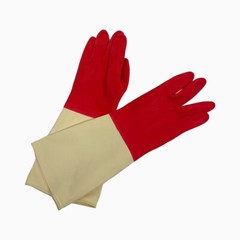 4 Pairs 12” Long Size Medium Non-Slip Grip Latex Gloves Dish Washing Gloves