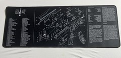 Computer Mouse Pad AK-47 Cleaning Pad Black Rubber 7.62x39mm Parts Diagram