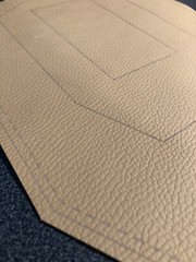 Premium Leather Gun Mat Custom Target Silhouette 14”x9”
