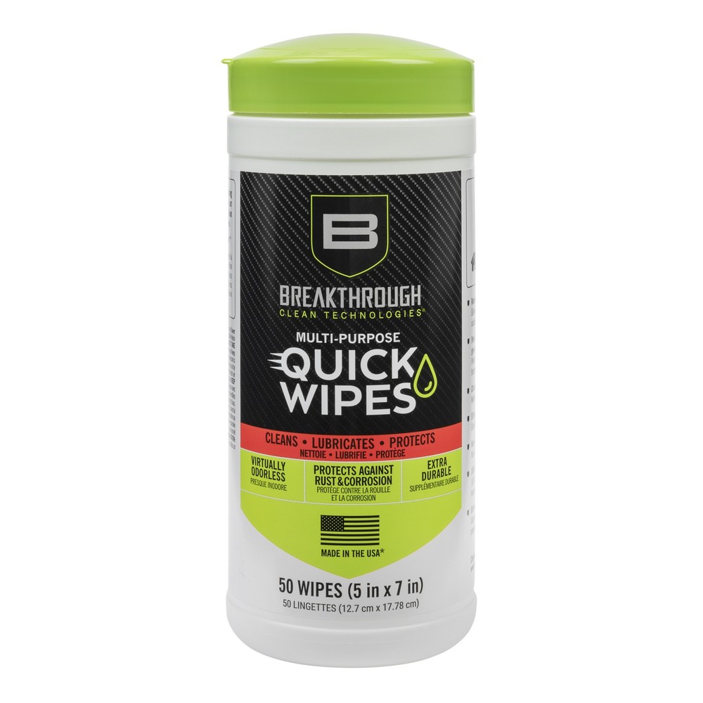 Multi-Purpose CLP Quick Wipes, 5″ x 6″, 50-Pack Canister