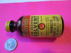 VINTAGE OUTERS GUNSLICK SUPER NITRO POWDER SOLVENT EMPTY BROWN BOTTLE USA