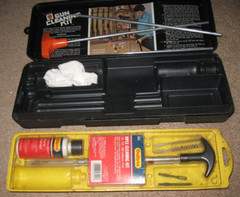 Old Gun Cleaning Kits Include Cleaning Rod Brushes Pads Cleaner