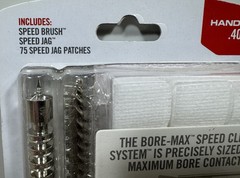 .40 Caliber Handgun Real Avid Bore-Max Speed Clean Kit w/ Patches – NEW