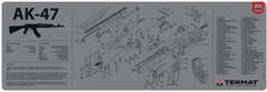 TekMat 36in Printed Gun Cleaning Mat , Grey, TEK-36–GY Bench Mat