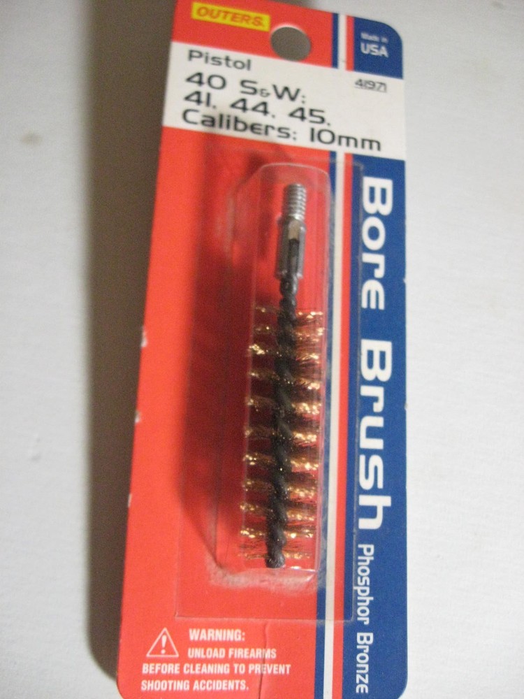 Outers 41971 Gun Bore cleaning brush .40 S&W .41 .44 .45 Cal & 10mm