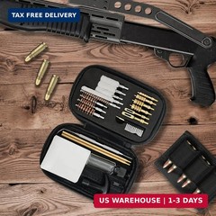 ELVO Gun Cleaning Kit 21 Piece Set Brass Components Cleaning Kit for .22,.357,.3